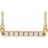 14K Yellow .50 CTW Diamond French Set Bar 18 inch Necklace Ref. 16020691