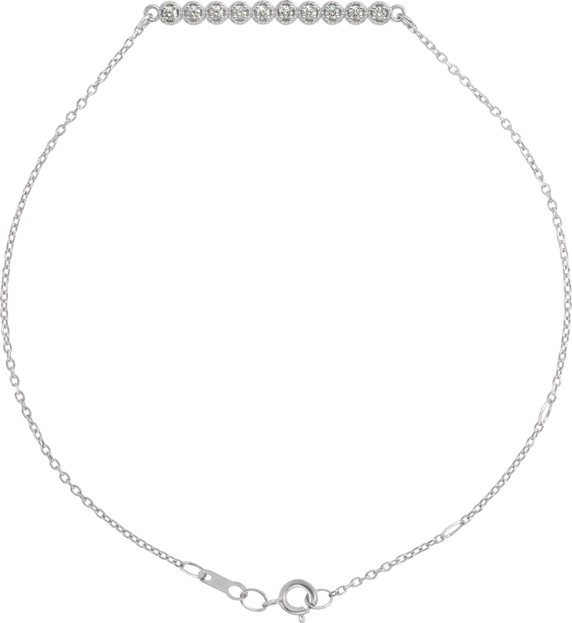 Brc774 / Unset / Sterling Silver / 25.4X2.62 Mm / 6 1/2-7 1/2 In / Polished / Bar Bracelet Mounting