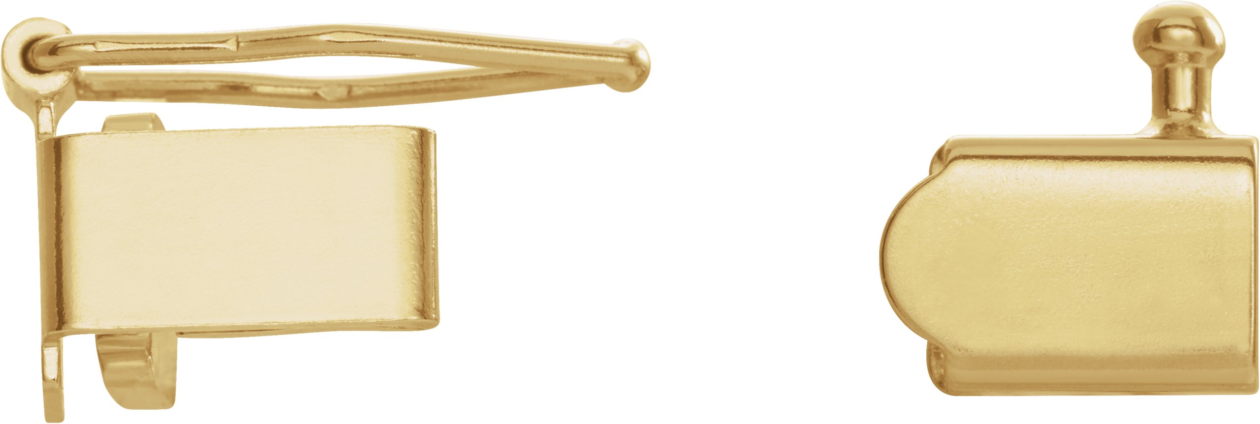 14K Yellow Gold 9x5.1 mm Hidden Box Clasp with Safety Catch | Stuller