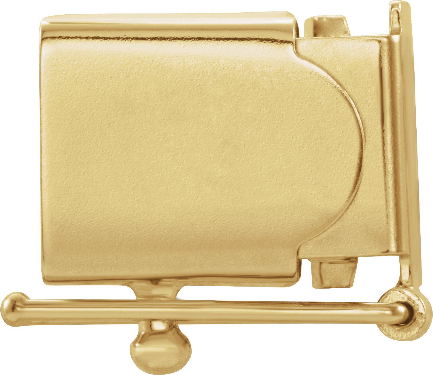 18K Yellow Gold 10.5x7.7 mm Hidden Box Clasp with Safety Catch
