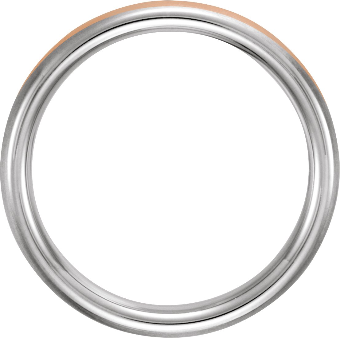 Alternative view of Comfort-Fit Band – 14K White/Rose/White Gold