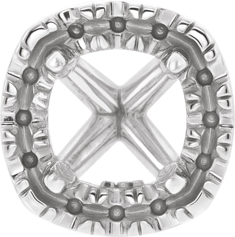 French-Set Cocktail-Style Halo-Style Earring Setting