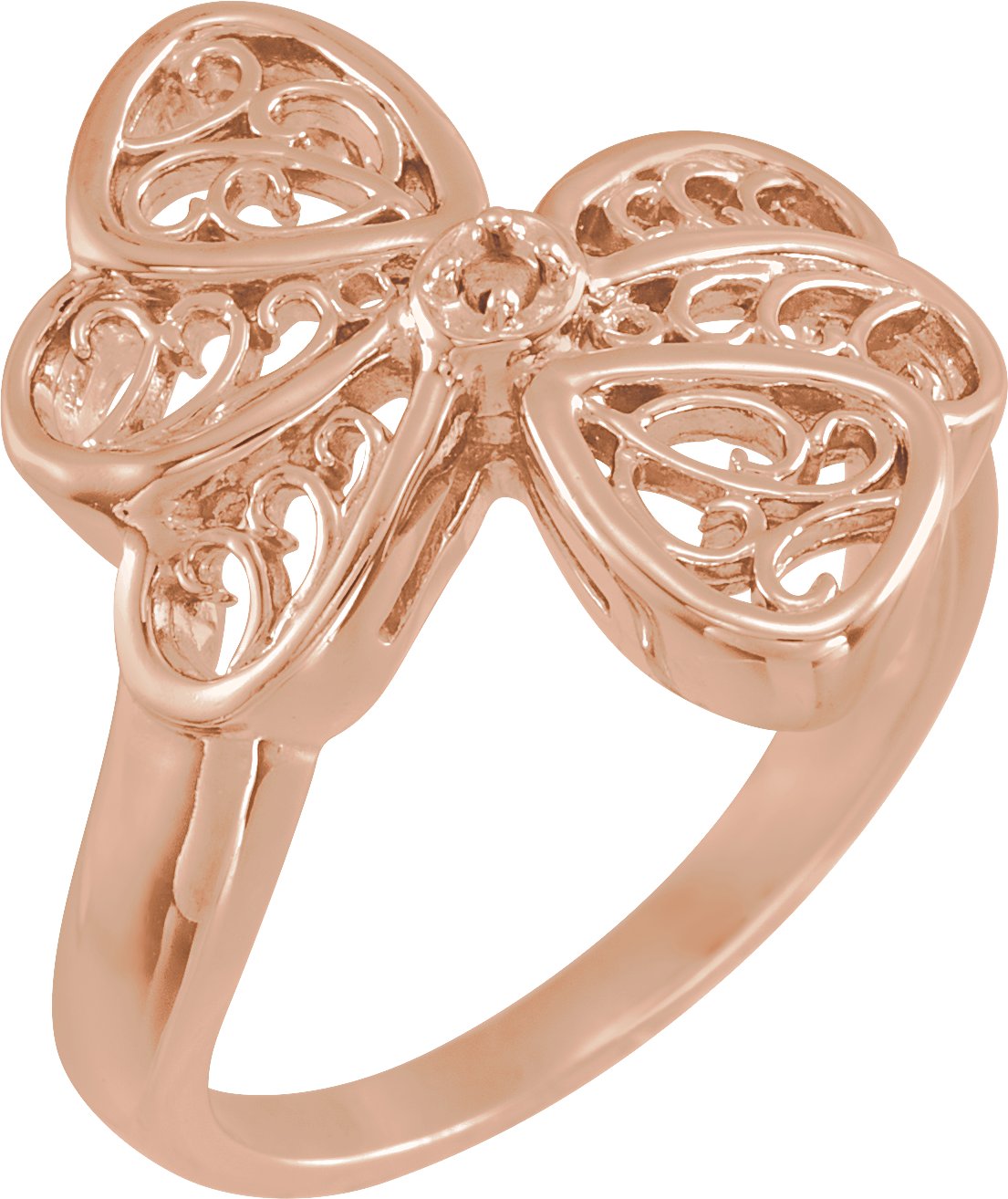 14K Rose 1.7 mm Round Ring Mounting