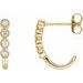 14K Yellow 1/4 CTW Natural Diamond J-Hoop Earrings