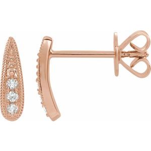 14K Rose .05 CTW Diamond Earrings