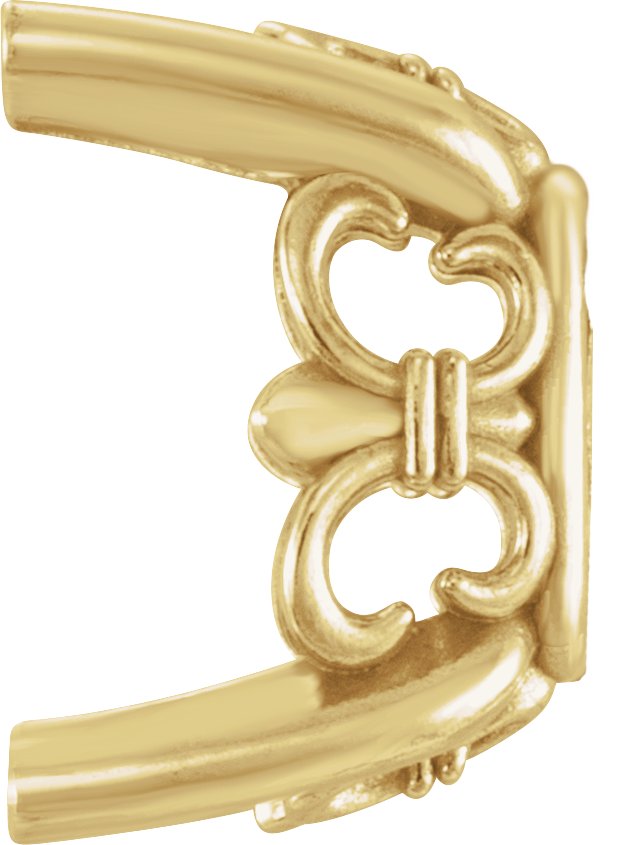 4-Prong Fleur-de-Lis Earring Setting