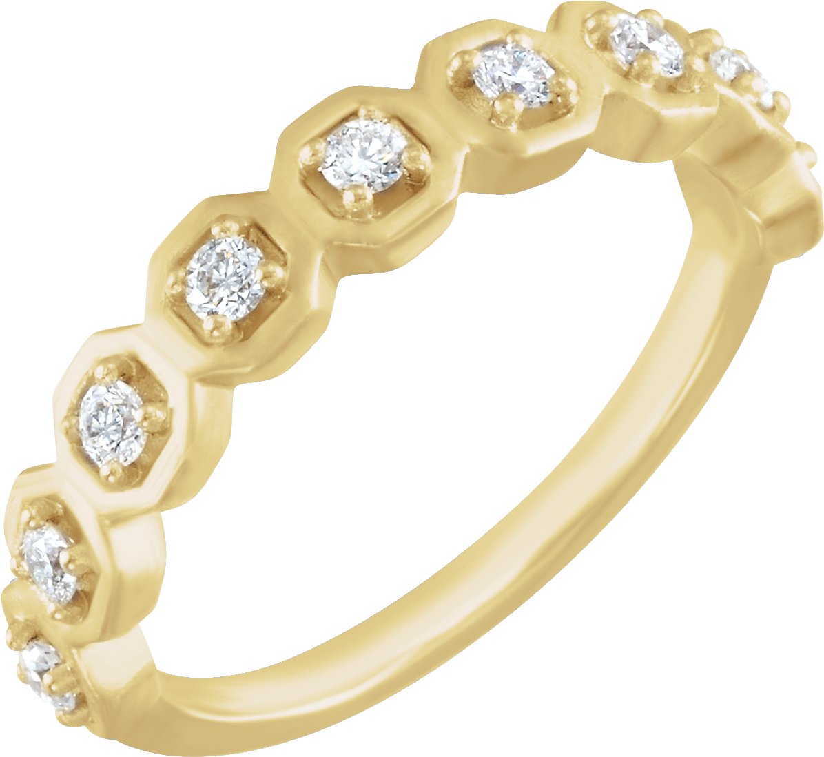 14K Yellow 1/4 CTW Diamond Anniversary Band  