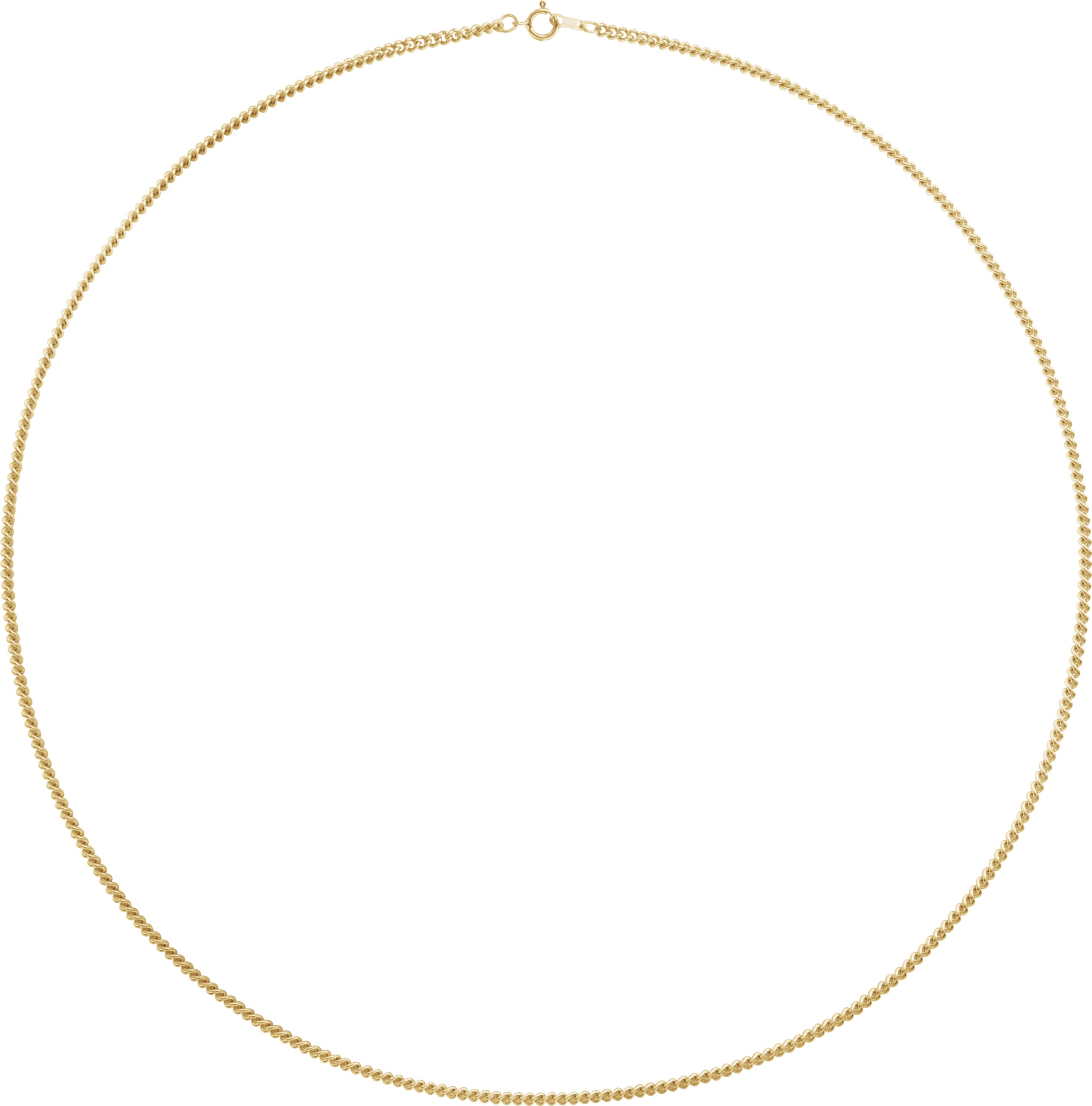 14K Yellow 2.25 mm Curb 20
