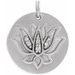 Sterling Silver .025 CTW Natural Diamond Lotus Pendant