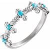 Platinum Turquoise Cross Ring Ref 16113217