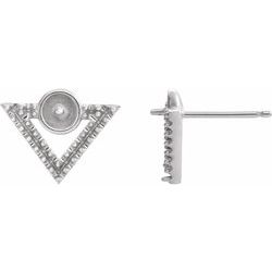 87015 / Neosadený / Sterling Silver / Each / Polished / Geometric Drop Earring Mounting