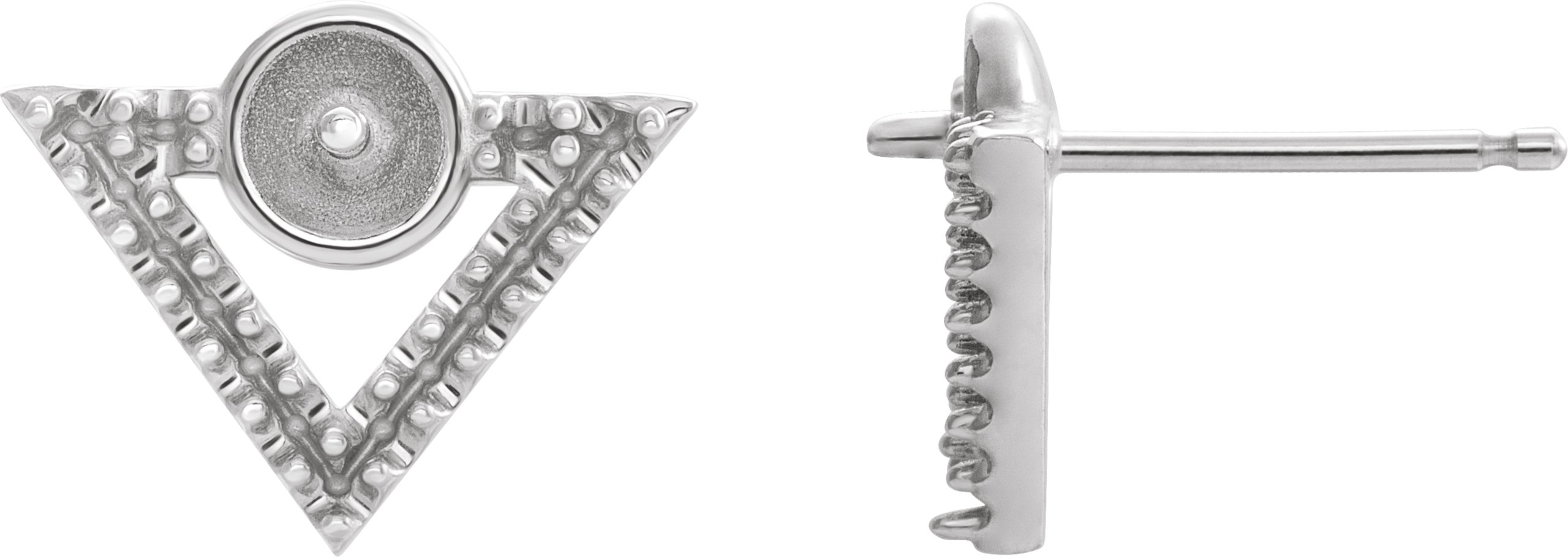 87015 / Neosadený / Sterling Silver / Each / Polished / Geometric Drop Earring Mounting