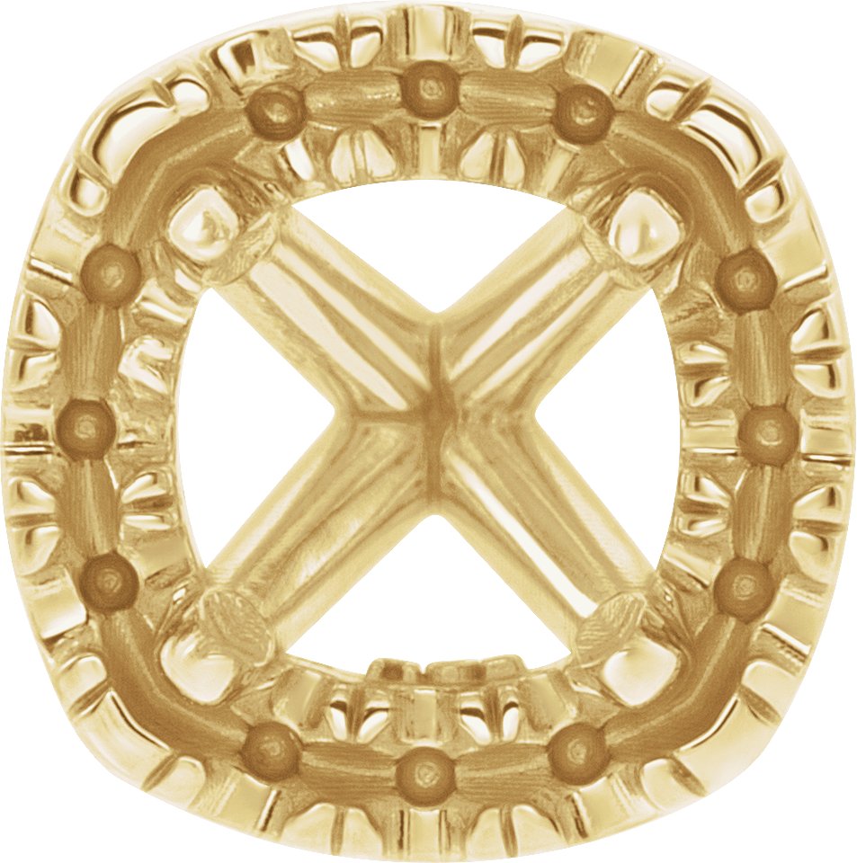 French-Set Cocktail-Style Halo-Style Earring Setting