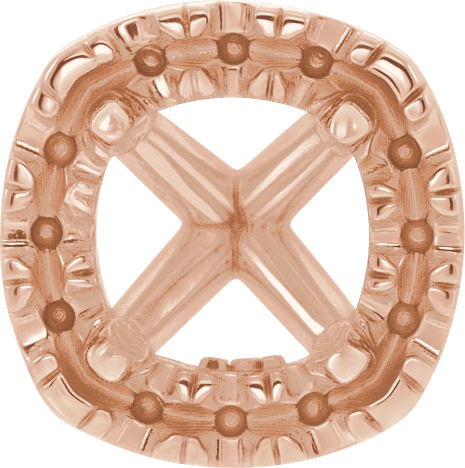 French-Set Cocktail-Style Halo-Style Earring Setting