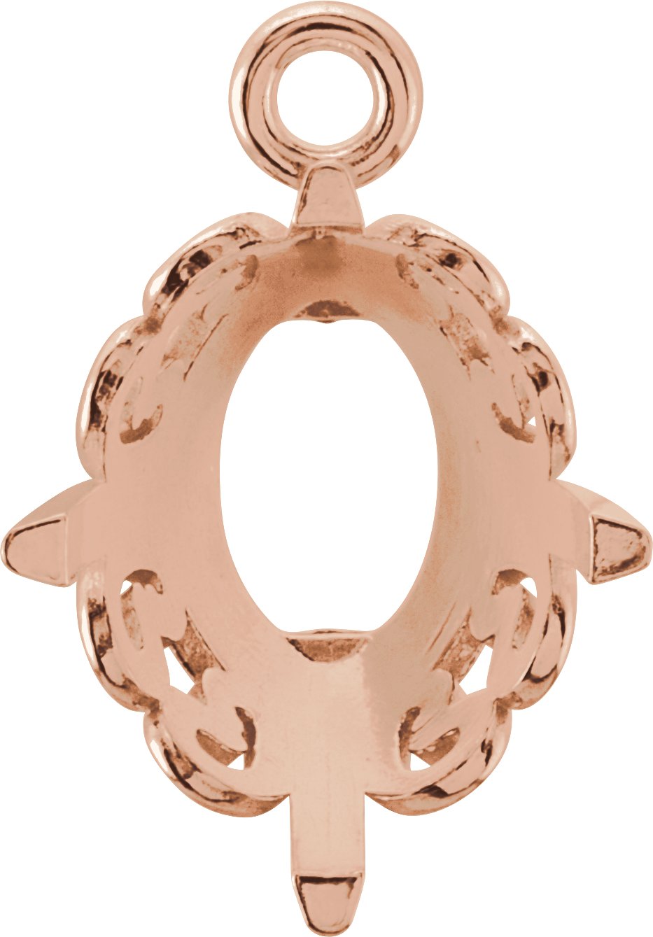 Oval Butterfly Scroll Dangle
