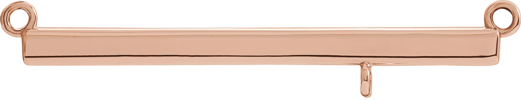 14K Rose Bar Necklace Center