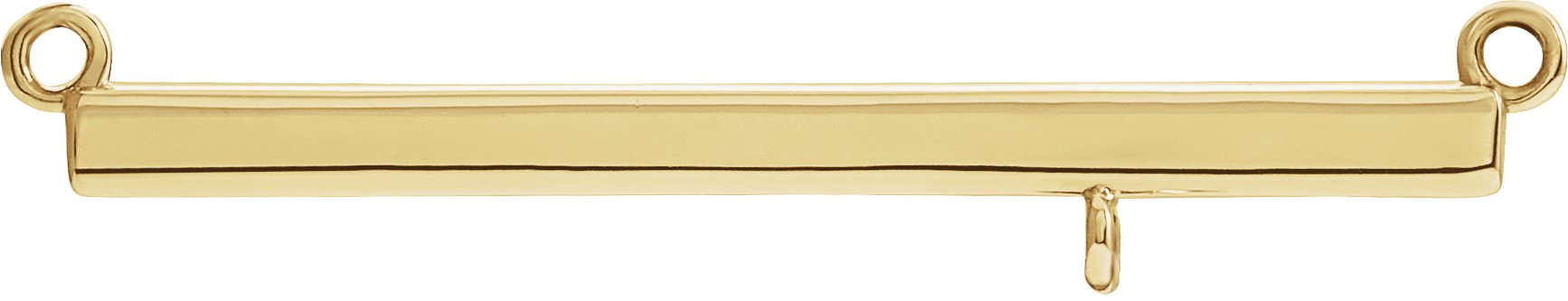14K Yellow Bar Necklace Center