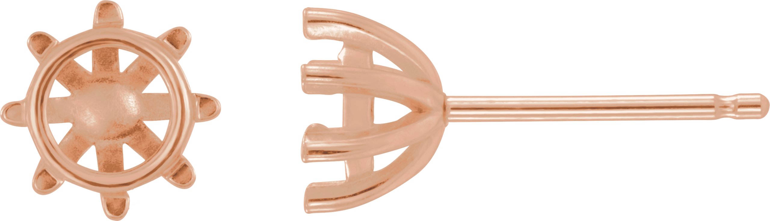 Round 8-Prong Stud Earrings