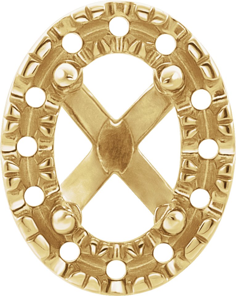 French-Set Cocktail-Style Halo-Style Earring Setting