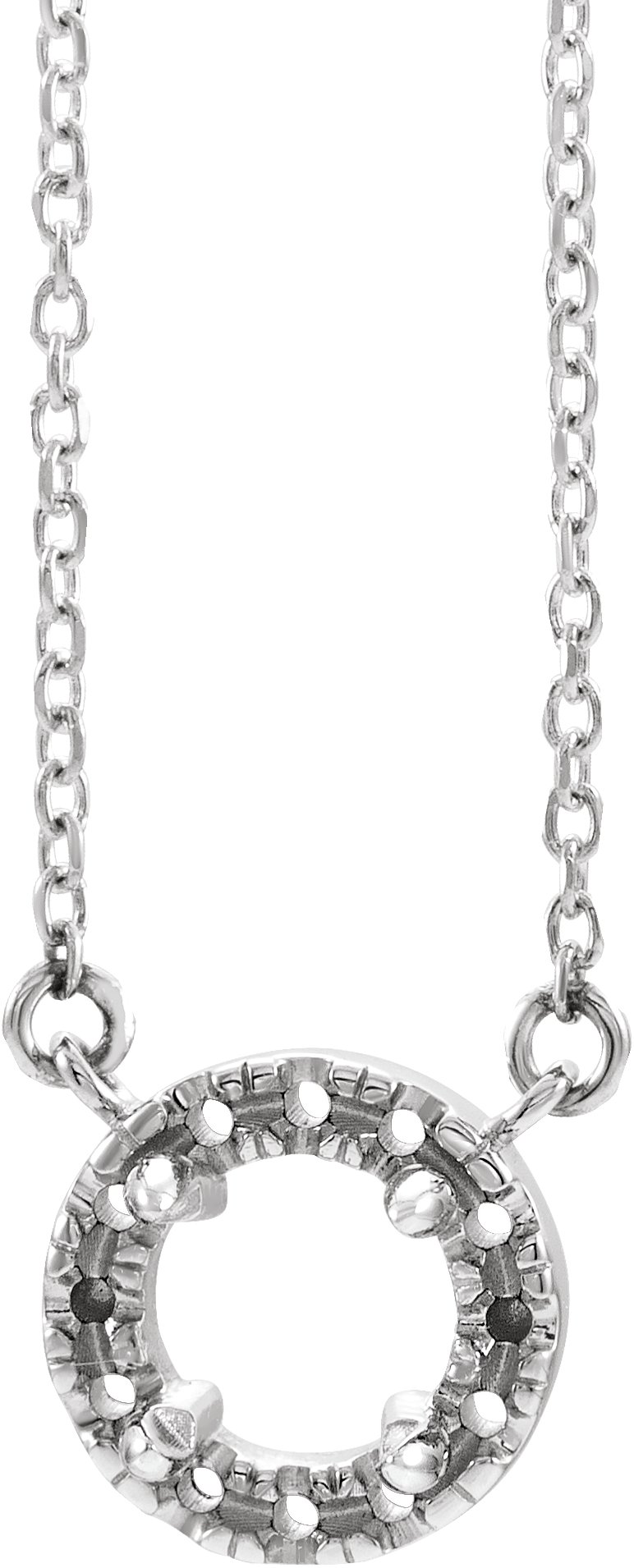 French-Set Halo-Style Necklace or Center