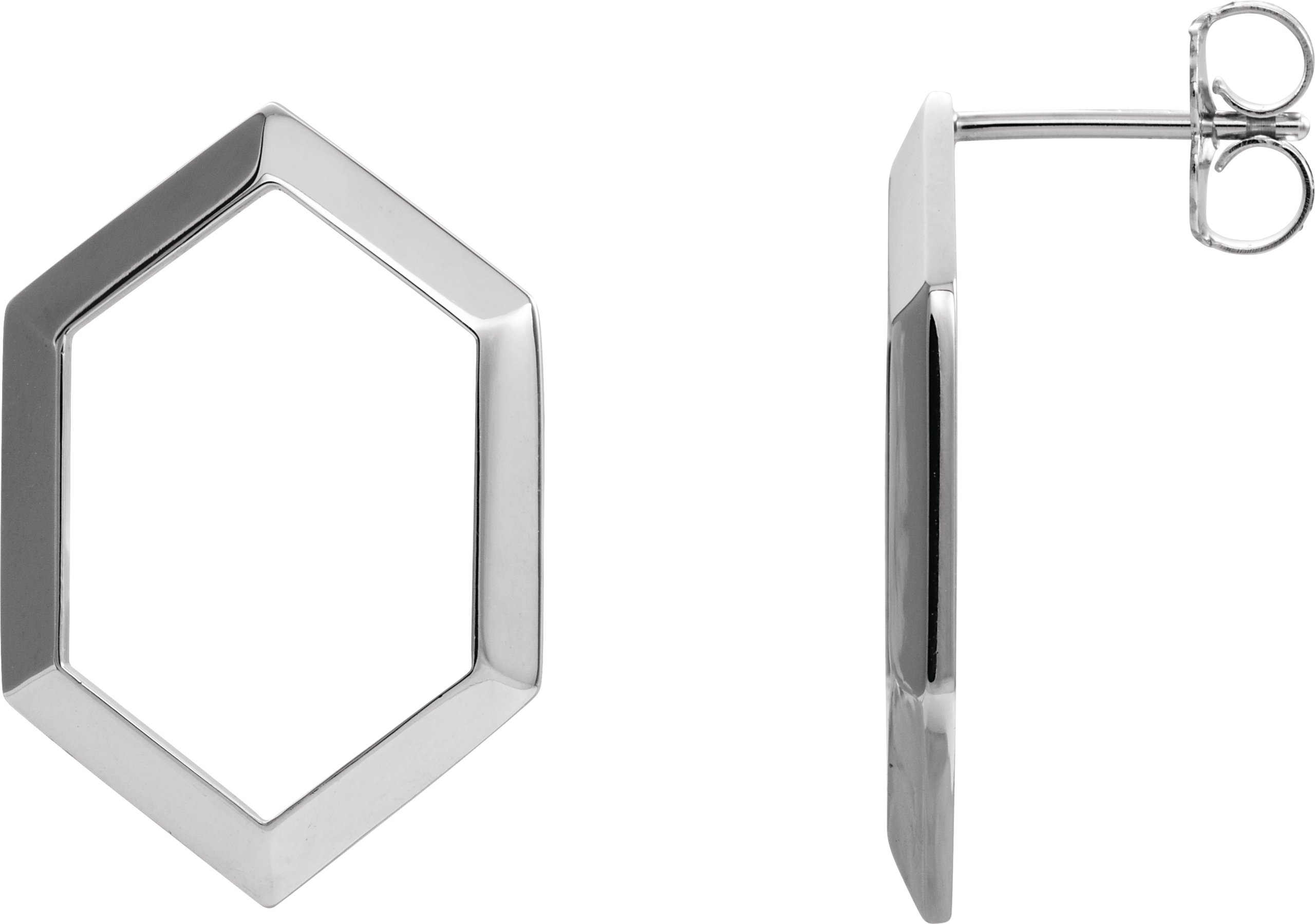 Sterling Silver Geometric Drop Earrings Ref. 16042600