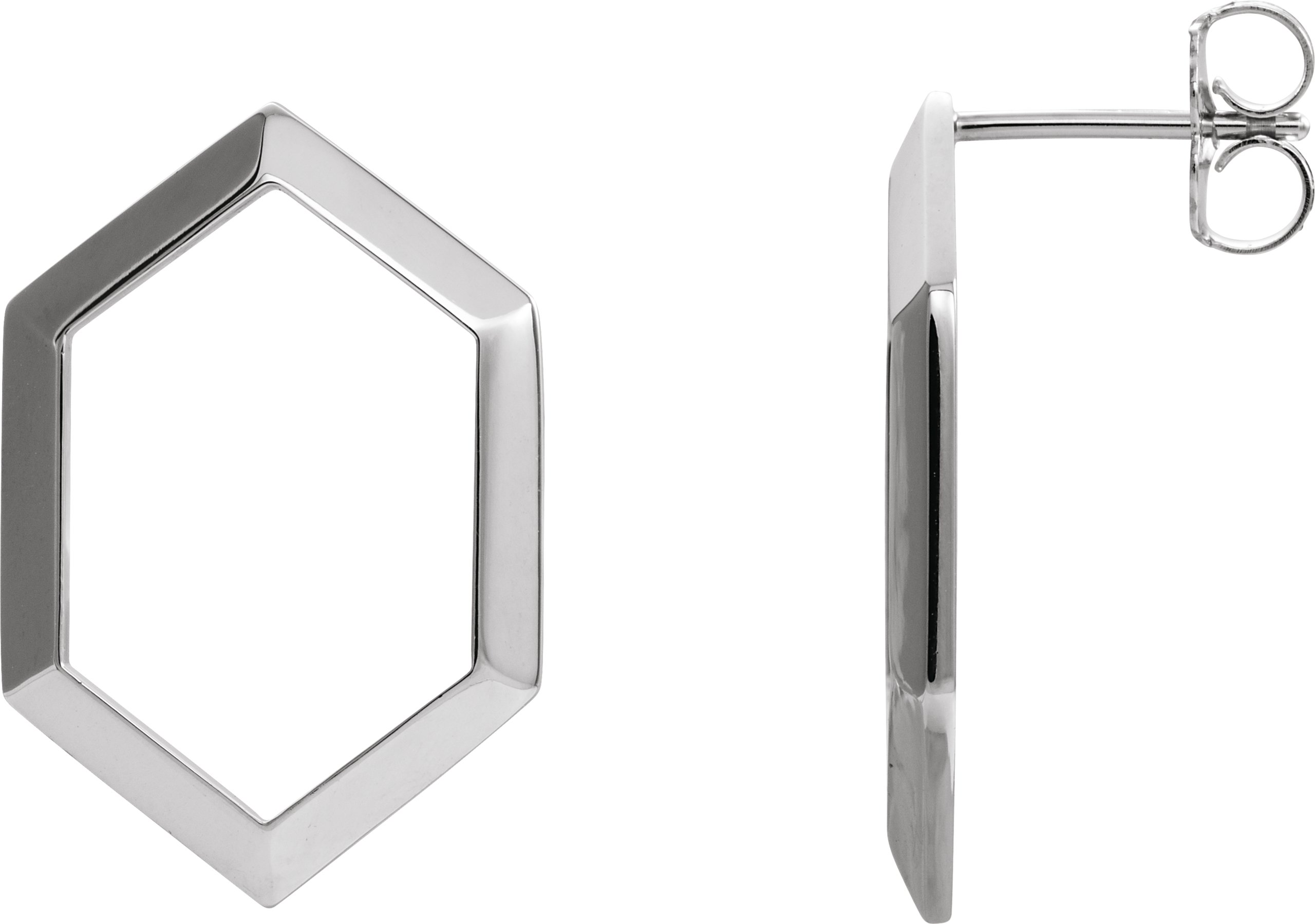 Platinum Geometric Drop Earrings Ref. 16042599