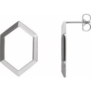 Sterling Silver Geometric Drop Earrings