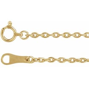 18K Yellow 1.7 mm Cable 20" Chain