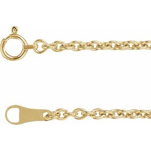 18K Yellow 2.2 mm Cable 20" Chain