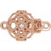 Accented Filigree Ball Clasp