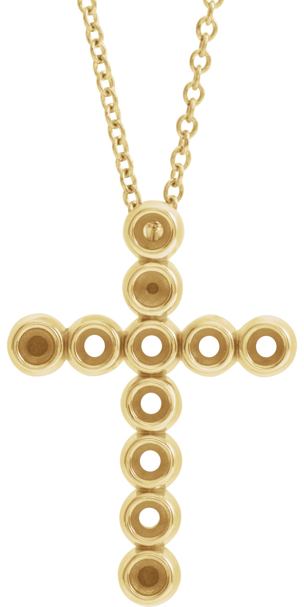 Bezel-Set Cross Necklace or Pendant