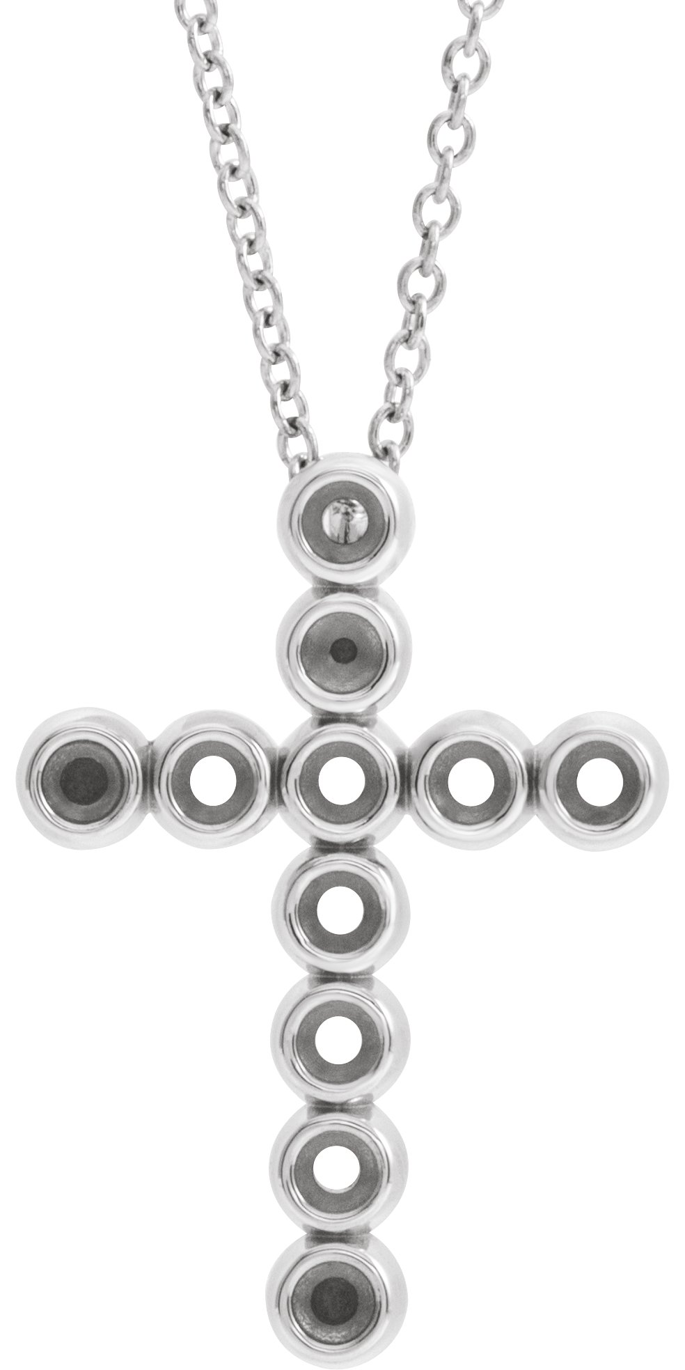 Bezel-Set Cross Necklace or Pendant