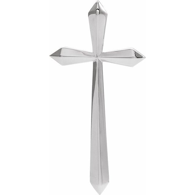 Sterling Silver Elongated Cross Pendant