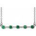 Platinum Natural Emerald Bezel-Set Bar 16