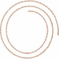 10K Rose 1.75 mm Rope Chain by the Inch