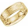 14K Yellow 7 mm Celtic Inspired Grooved Band Size 13 Ref 16154433