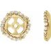 14K Yellow 1/4 CTW Natural Diamond Halo-Style Earring Jackets with 5.7 mm ID