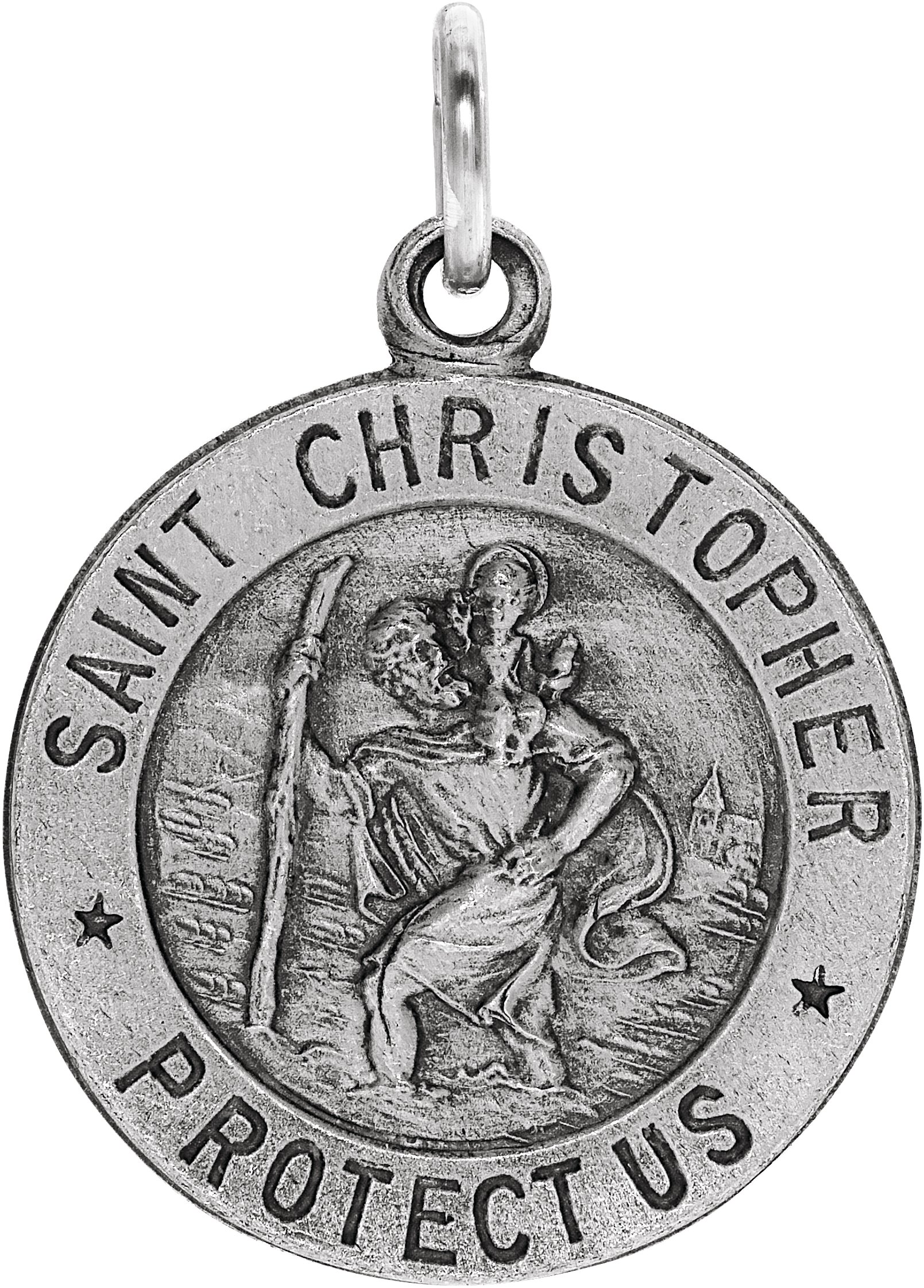 Sterling Silver 15 mm St. Christopher Medal Ref 15072300