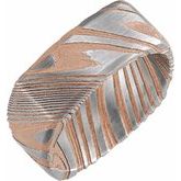 Damascus Steel Patterned Square Band