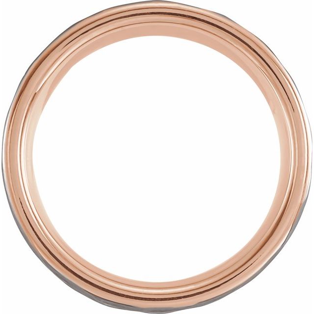 18K Rose Gold PVD Tungsten 8 mm Band Size 10