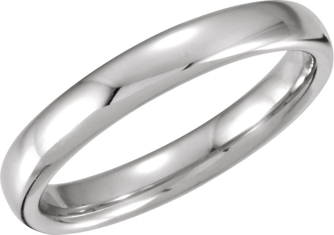 Platinum 3.5 mm European Half Round Band Size 4 Ref 6073654