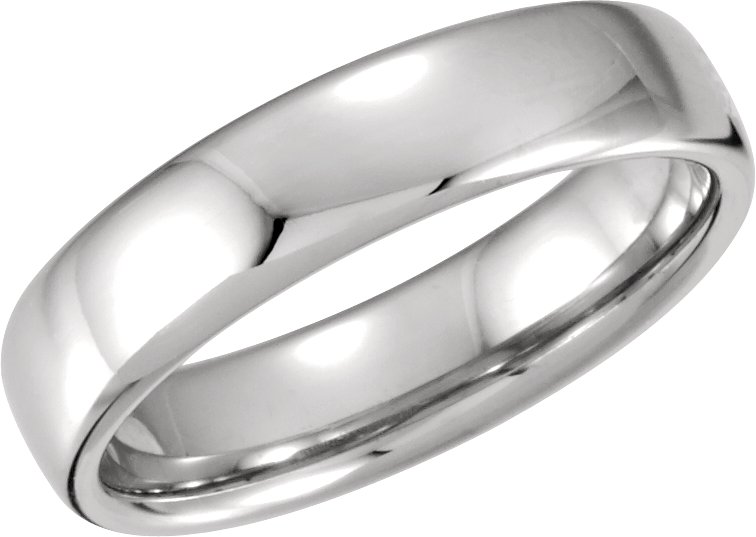 Platinum 5.5 mm European Half Round Band Size 7 Ref 6077027