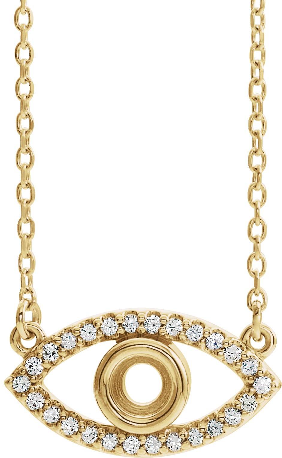 Accented Evil Eye Necklace or Center