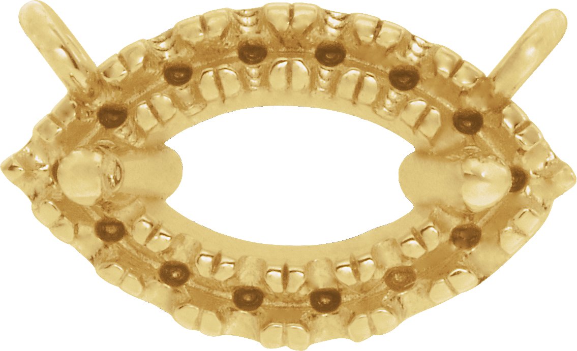 French-Set Halo-Style Necklace or Center