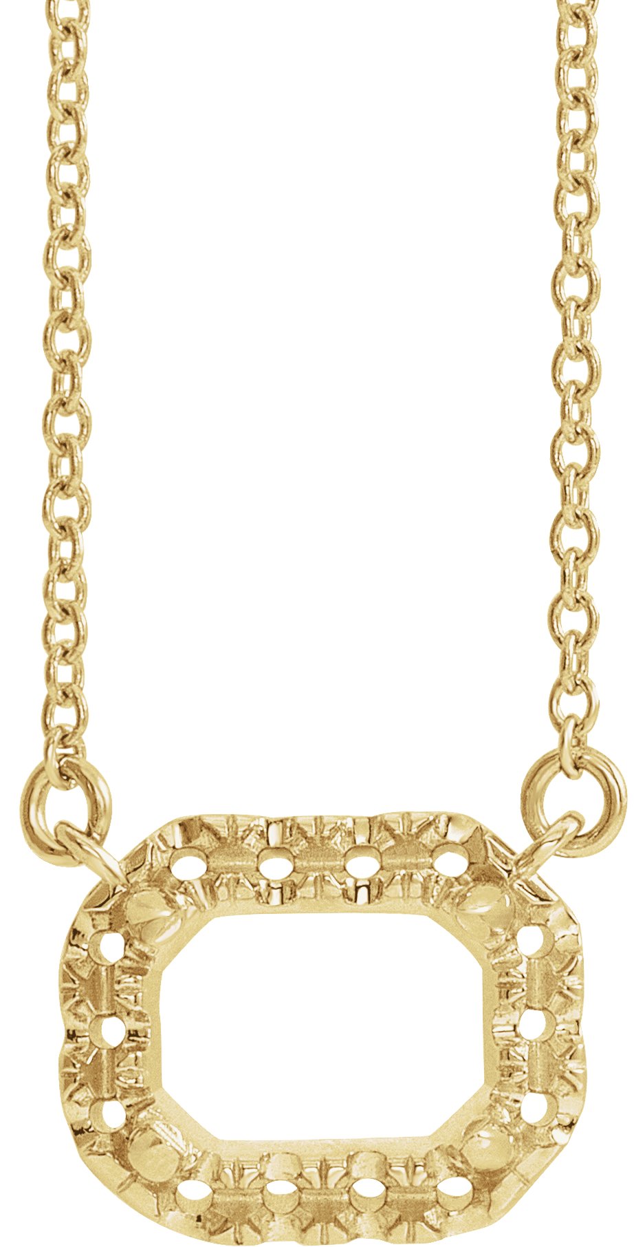 French-Set Halo-Style Necklace or Center