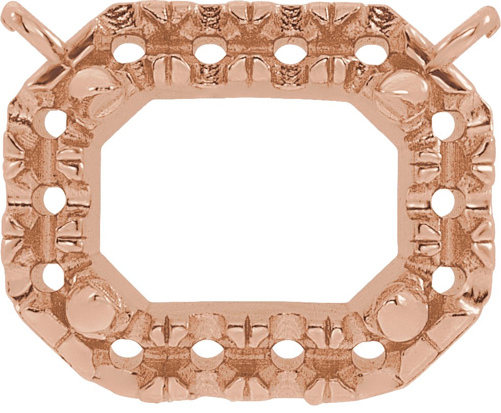 French-Set Halo-Style Necklace or Center