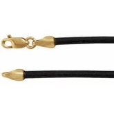 Black Leather Cord 2mm 