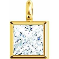 14K Yellow .05 CT Natural Diamond Micro Bezel Dangle