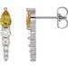 Sterling Silver Natural Citrine & 1/4 CTW Natural Diamond Earrings