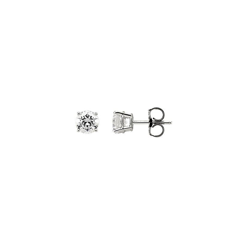 Round 4-Prong Stud Earrings